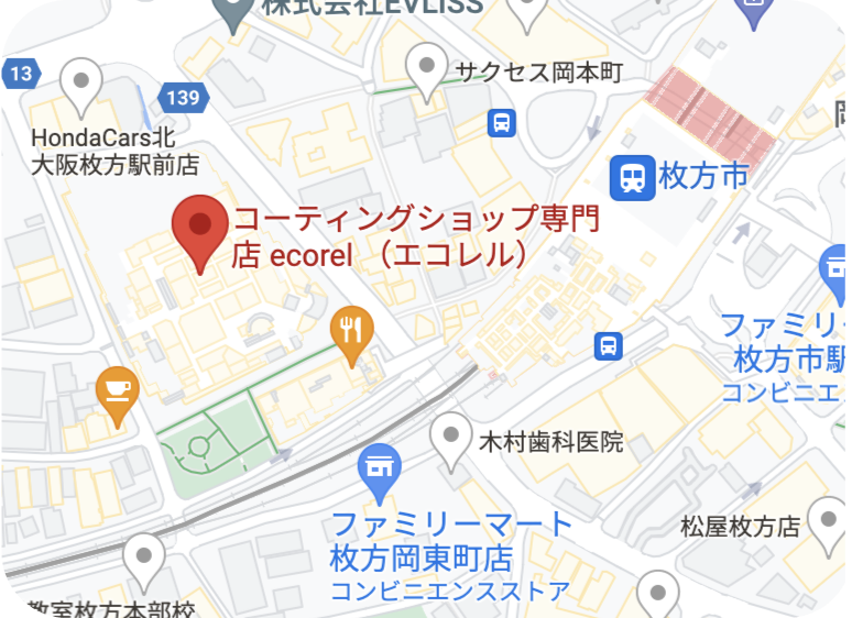 ワークショップ会場 ecorel（エコレル）の地図